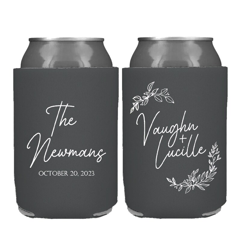 Personalized Wedding Can cooler, beer hugger, Stubby Cooler, engage party favor, promotional product, wedding favor gift F012